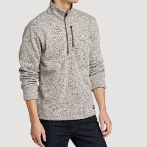 Field & Stream mock neck Men's Heather gray Quarter-Zip sweater fleece Sz‎ XLT